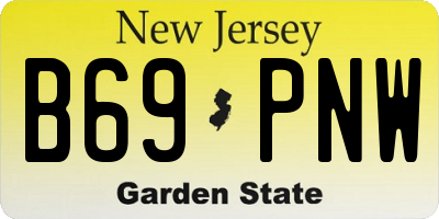NJ license plate B69PNW