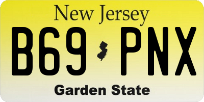 NJ license plate B69PNX