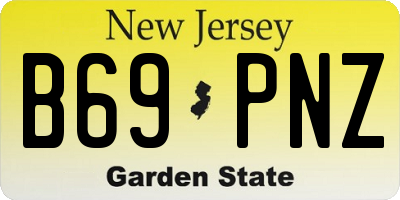 NJ license plate B69PNZ
