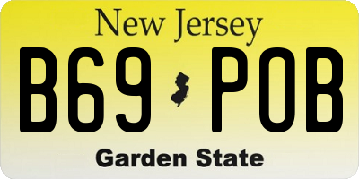 NJ license plate B69POB