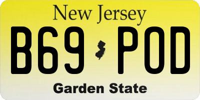 NJ license plate B69POD