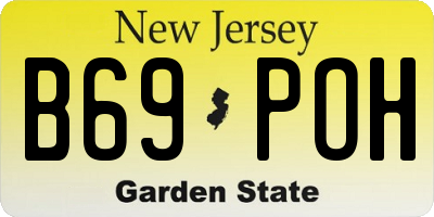 NJ license plate B69POH
