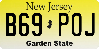 NJ license plate B69POJ