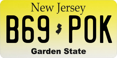NJ license plate B69POK