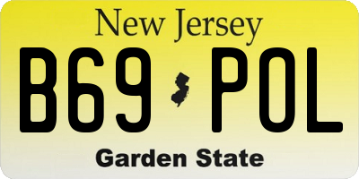 NJ license plate B69POL