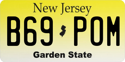 NJ license plate B69POM