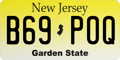 NJ license plate B69POQ