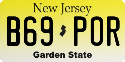 NJ license plate B69POR