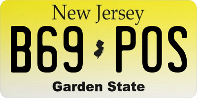 NJ license plate B69POS