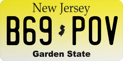 NJ license plate B69POV