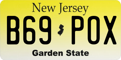 NJ license plate B69POX
