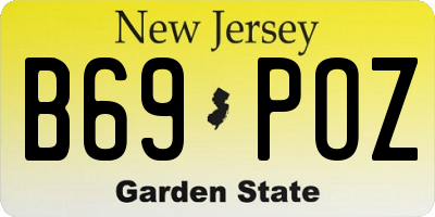 NJ license plate B69POZ