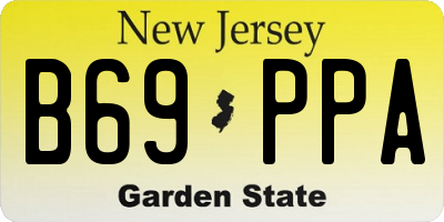 NJ license plate B69PPA