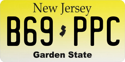 NJ license plate B69PPC