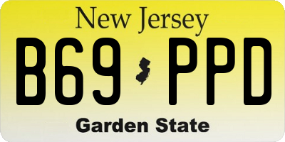 NJ license plate B69PPD