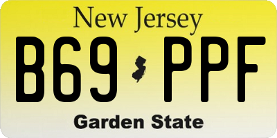 NJ license plate B69PPF