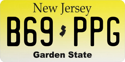 NJ license plate B69PPG
