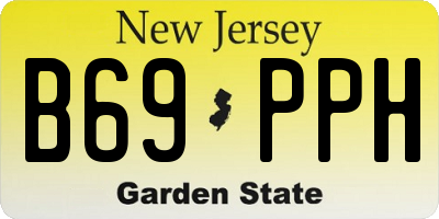 NJ license plate B69PPH