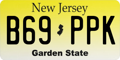 NJ license plate B69PPK