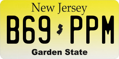 NJ license plate B69PPM