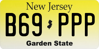 NJ license plate B69PPP