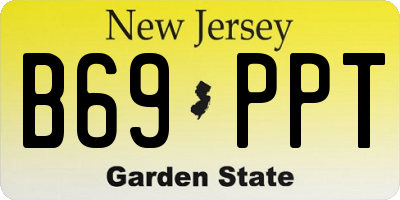 NJ license plate B69PPT