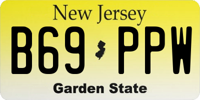 NJ license plate B69PPW