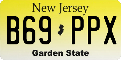 NJ license plate B69PPX