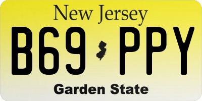 NJ license plate B69PPY