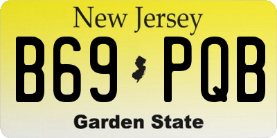 NJ license plate B69PQB
