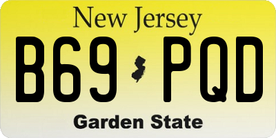 NJ license plate B69PQD