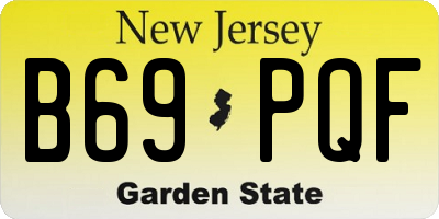 NJ license plate B69PQF