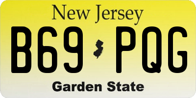 NJ license plate B69PQG