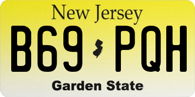 NJ license plate B69PQH