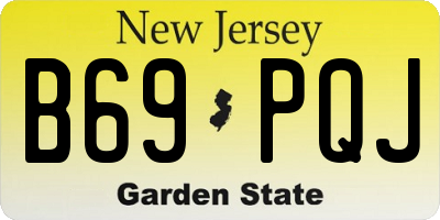 NJ license plate B69PQJ
