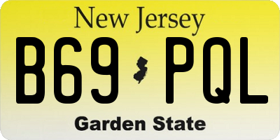 NJ license plate B69PQL