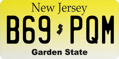 NJ license plate B69PQM