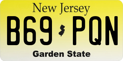 NJ license plate B69PQN