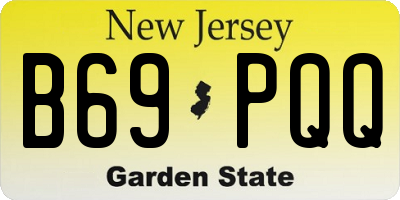 NJ license plate B69PQQ