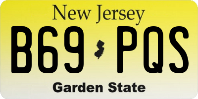 NJ license plate B69PQS