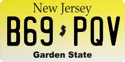 NJ license plate B69PQV