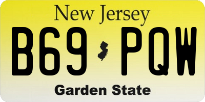 NJ license plate B69PQW