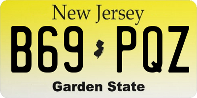 NJ license plate B69PQZ
