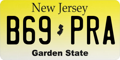 NJ license plate B69PRA