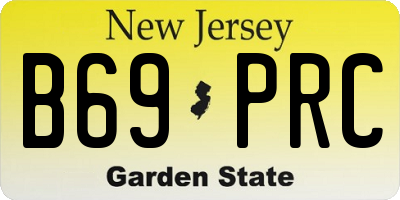 NJ license plate B69PRC
