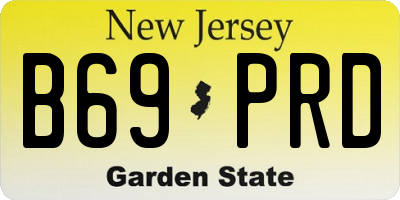 NJ license plate B69PRD