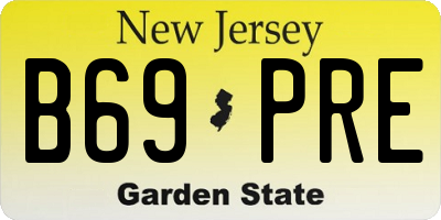NJ license plate B69PRE