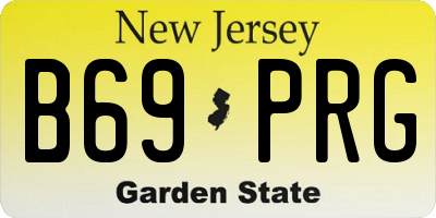 NJ license plate B69PRG
