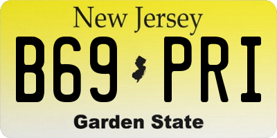 NJ license plate B69PRI