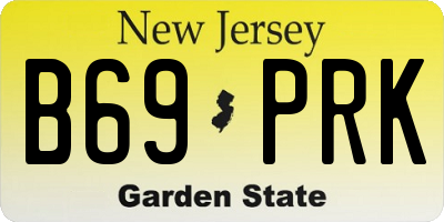 NJ license plate B69PRK